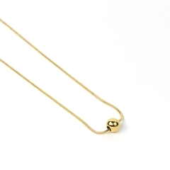 Cadena bolita - acero dorado (cod 19) 40 cm + 3 cm de extensor