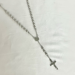 Rosario 6 mm - Acero quirúrgico (largo total 85 cm) (cod 27 x ros)