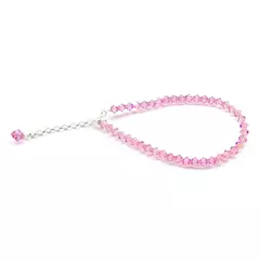 Pulsera sinbol 4 mm - tonos rosas - Cristal & Plata 925 (Cod 51) - tienda online