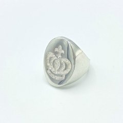 Sello corona - plata 925 (cod 93)