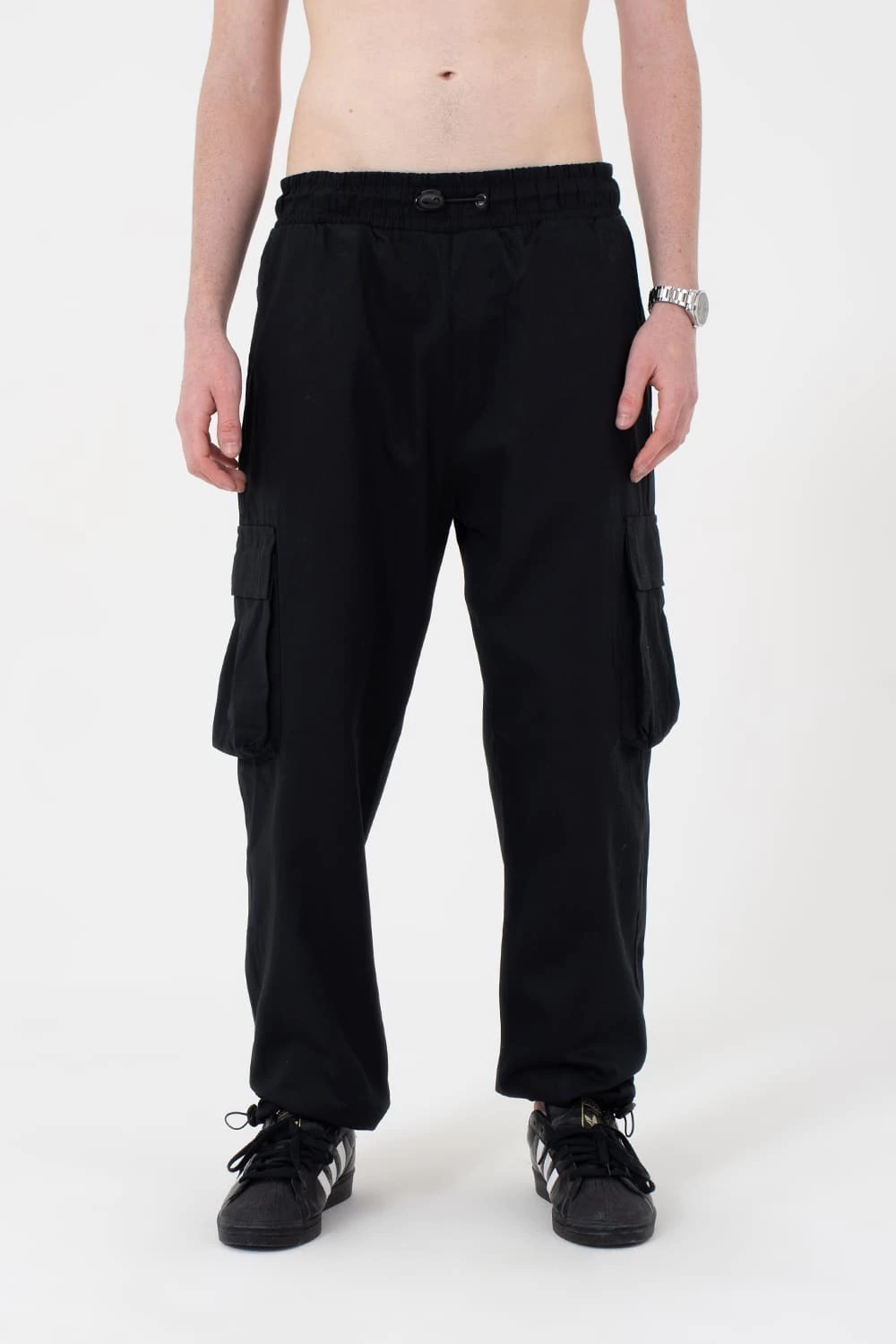 Calça Cargo Streetwear - Preta