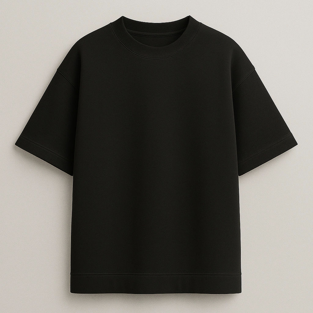 Camiseta Oversize Lisa - Preta