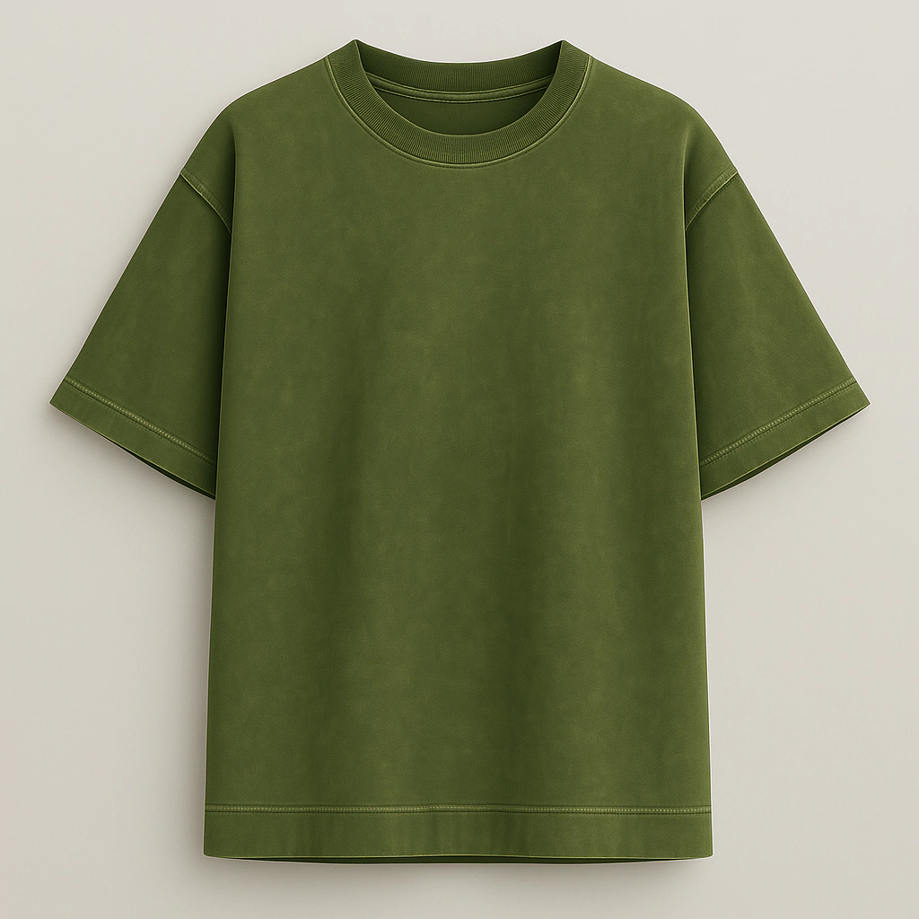 Camiseta Heavy Oversized - Verde Olivia
