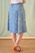Pollera de crepé (pajaritos celeste) - comprar online