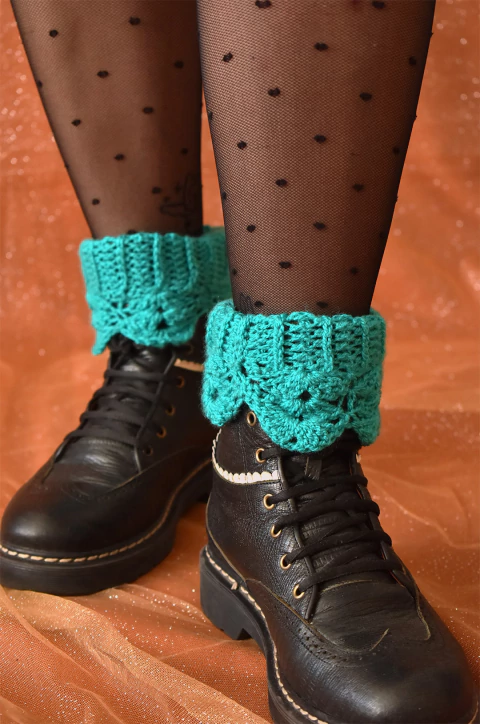 Polainas tejidas (turquesa)