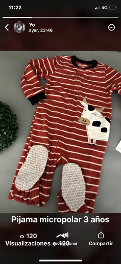 pijama micropolar 3 años