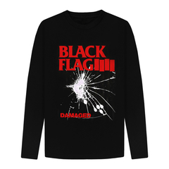 Remera Black Flag - Damaged Manga larga