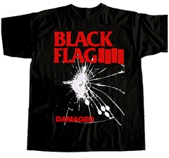 Remera Black Flag - Damaged