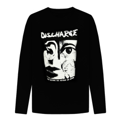 Remera Discharge - Hear nothing... Manga Larga