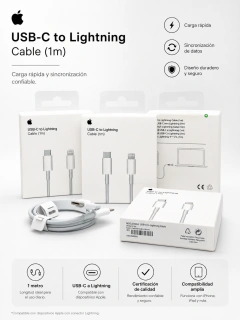 -CABLE TIPO C A LIGHTNING FOXCONN 1M IPHONE - comprar online