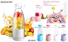 New Mini Licuadora Recargable Usb Portatil Vaso 380 Ml JE-03 - comprar online