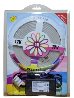 TIRA NEON BLANCA FLEXIBLE + FUENTE-NEON-03 BLANCA