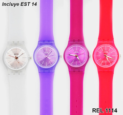 Reloj Silver silicona, Guimauve 1114
