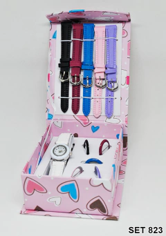 SET SILVER MAGNET MALLAS 823