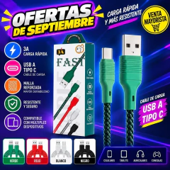 "OFERTA" CABLE CARGA USB A C Cab-c-3a
