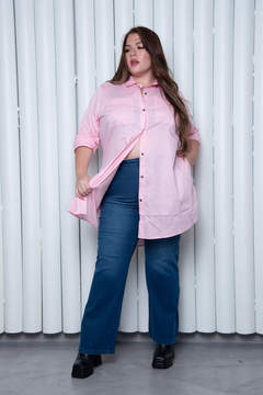 Camisola de poplin rosa - comprar online