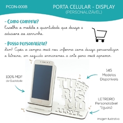 Porta Celular Personalizado Mdf Branco Display Novembro Azul - comprar online