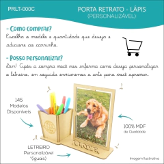 10 Porta Retrato Com Porta Lápis e Nome Personalizado Mdf - Estrela do Mar - comprar online