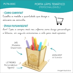 10 Porta Lápis Com Nome Personalizado Mdf - Trem - comprar online