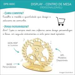 10 Display Personalizado Centro de Mesa MDF - Logistica na internet
