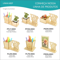 10 Porta Flores Com Display e Nome Personalizado Mdf - Coroa Coração na internet