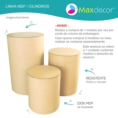 Mesa Cilindro Mdf Decoração de Festa Tamanho P - 38x45cm - Maxdecor Decorações