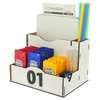 Porta Comanda Sachê Guardanapo Temperos Sal Canudo Palito Mdf Branco
