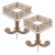 2 Bandejas Pedestal Quadrada Alta Mdf Linha Premium - 18x18x25cm - comprar online