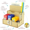 Porta Comanda Sachê Guardanapo Temperos Sal Canudo Palito Mdf Crú - comprar online