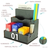Porta Comanda Sachê Guardanapo Temperos Sal Canudo Palito Mdf Preto - comprar online