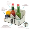 Organizador de Mesa Porta Sachê Sal Pimenta Guardanapo Lanchonete Branco - comprar online