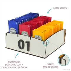Organizador Sachês Lanchonete Hamburgueria Pastelaria Numerados Branco - comprar online
