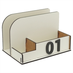 Organizador de Mesa Porta Sachê Sal Pimenta Guardanapo Lanchonete Branco - Maxdecor Decorações