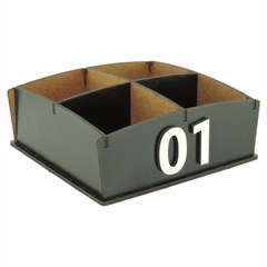 Suporte de Mesa Númerado Azeite Sal Temperos Palito Restaurante Preto - Maxdecor Decorações