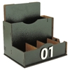 Porta Comanda Sachê Guardanapo Temperos Sal Canudo Palito Mdf Preto - Maxdecor Decorações