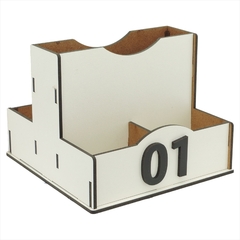 Porta Sachê Temperos Guardanapos Organizador de Mesa Lanchonete Branco - Maxdecor Decorações
