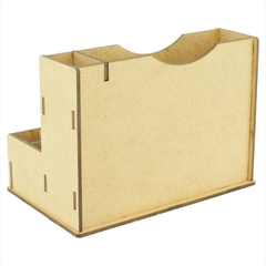 Porta Sachê Guardanapos Canudos Palitos Hamburgueria Mdf Crú - loja online