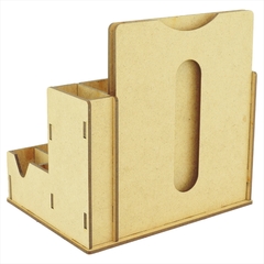 Porta Comanda Sachê Guardanapo Temperos Sal Canudo Palito Mdf Crú - loja online