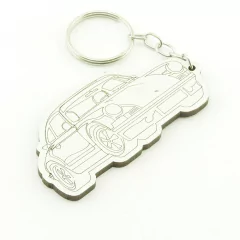 30 Chaveiros Personalizados - MDF Branco - Carros - Porsche 911