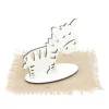 10 Display Personalizado Centro de Mesa MDF Branco - Zebra