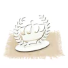 10 Display Personalizado Centro de Mesa MDF Branco - Coroa Príncipe