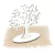 10 Display Personalizado Centro de Mesa MDF Branco - Árvore