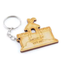 30 Chaveiros Personalizados Mdf - Infantil - Castelo