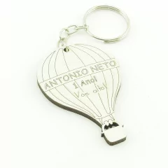 30 Chaveiros Personalizados - MDF Branco - Infantil - Balão