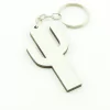 30 Chaveiros Personalizados - MDF Branco - Infantil - Cacto Liso