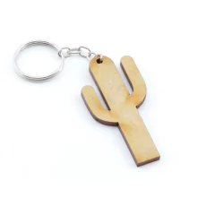 30 Chaveiros Personalizados Mdf - Infantil - Cacto Liso