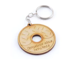 30 Chaveiros Personalizados Mdf - Infantil - Rosquinha