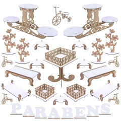 Kit Festa Provençal - MDF Branco - Linha Premium - 1131-LP21