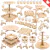 Kit Festa Provençal MDF - Coração - 50 peças