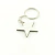 30 Chaveiros Lembrancinhas - MDF Branco - Liso - Estrela